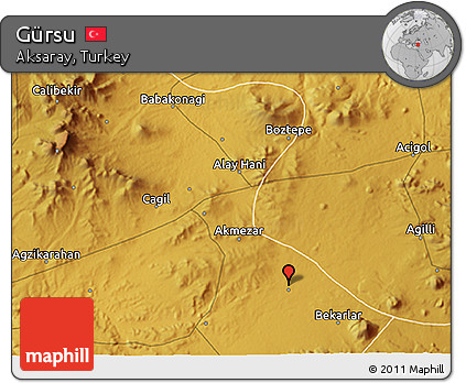 Physical 3D Map of Gürsu