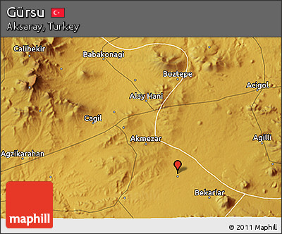 Physical 3D Map of Gürsu