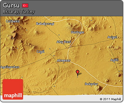 Physical 3D Map of Gürsu