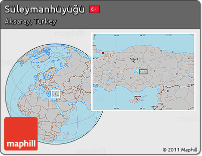 Gray Location Map of Süleymanhüyüğü