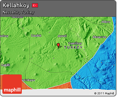 Political 3D Map of Kellahköy