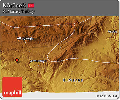 Physical 3D Map of Körücek