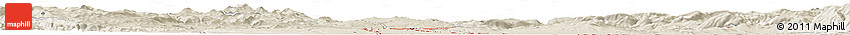 Shaded Relief Horizon Map of the Area around 38° 36' 25" N, 38° 19' 30" E