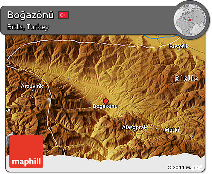 Physical 3D Map of Boğazönü