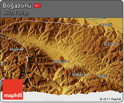 Physical 3D Map of Boğazönü