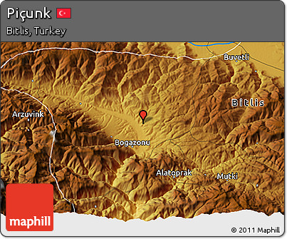 Physical 3D Map of Piçunk