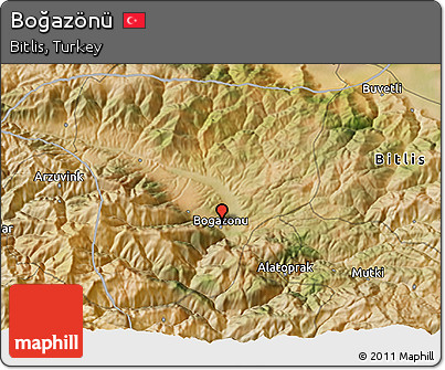 Satellite 3D Map of Boğazönü