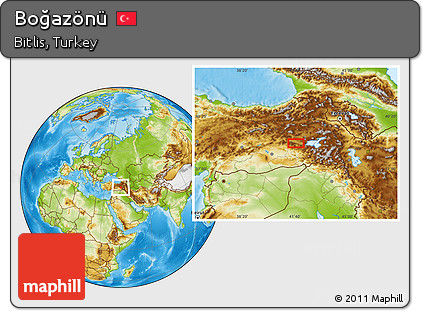 Physical Location Map of Boğazönü
