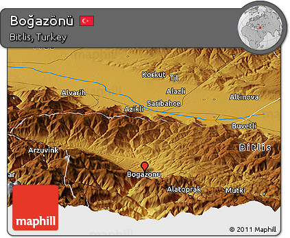 Physical Panoramic Map of Boğazönü