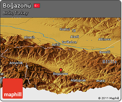 Physical Panoramic Map of Boğazönü