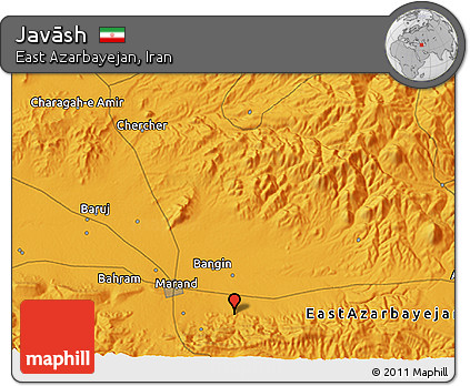 Political 3D Map of Javāsh