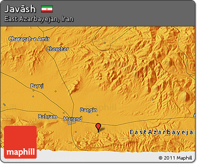 Political 3D Map of Javāsh