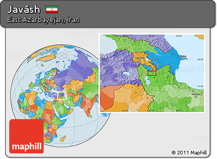 Political Location Map of Javāsh