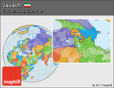 Political Location Map of Javāsh