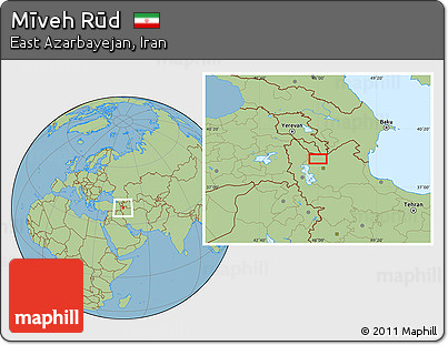 Savanna Style Location Map of Mīveh Rūd