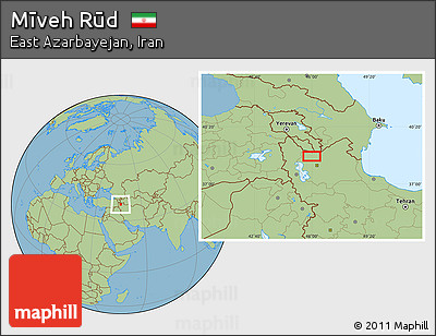 Savanna Style Location Map of Mīveh Rūd