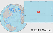 Gray Location Map of the area around 38° 36' 25" N, 45° 49' 30" W