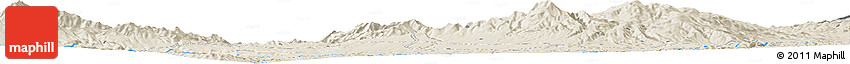 Shaded Relief Horizon Map of the Area around 38° 36' 25" N, 47° 40' 29" E