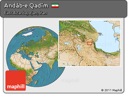 Satellite Location Map of Andāb-e Qadīm