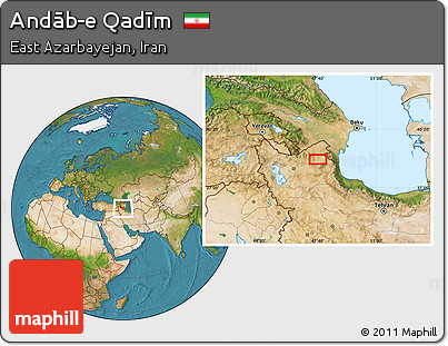 Satellite Location Map of Andāb-e Qadīm
