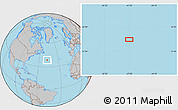 Gray Location Map of the area around 38° 36' 25" N, 47° 31' 29" W