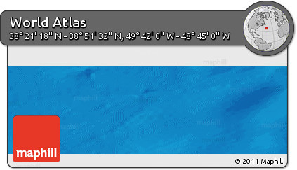 Physical Panoramic Map of the Area around 38° 36' 25" N, 49° 13' 30" W