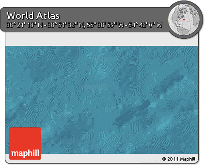Satellite 3D Map of the Area around 38° 36' 25" N, 55° 10' 29" W
