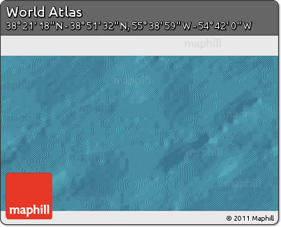 Satellite 3D Map of the Area around 38° 36' 25" N, 55° 10' 29" W