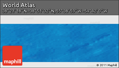 Physical Panoramic Map of the Area around 38° 36' 25" N, 55° 10' 29" W