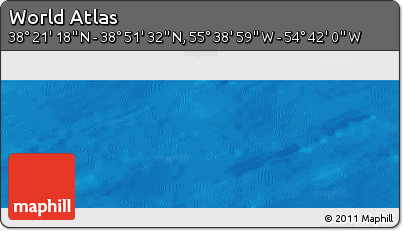 Physical Panoramic Map of the Area around 38° 36' 25" N, 55° 10' 29" W