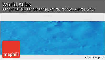 Physical Panoramic Map of the Area around 38° 36' 25" N, 65° 22' 30" W