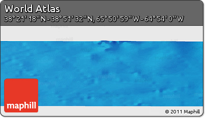 Physical Panoramic Map of the Area around 38° 36' 25" N, 65° 22' 30" W