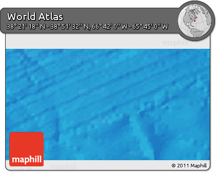 Physical 3D Map of the Area around 38° 36' 25" N, 66° 13' 29" W