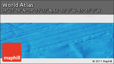 Physical Panoramic Map of the Area around 38° 36' 25" N, 66° 13' 29" W