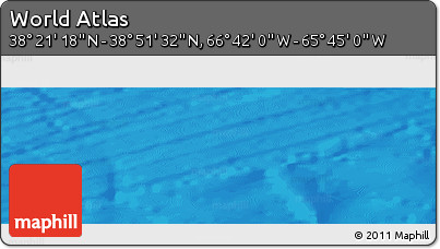 Physical Panoramic Map of the Area around 38° 36' 25" N, 66° 13' 29" W