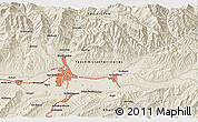 Shaded Relief 3D Map of the area around 38° 36' 25" N, 68° 55' 30" E