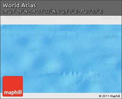 Physical 3D Map of the Area around 38° 36' 25" N, 6° 52' 30" E