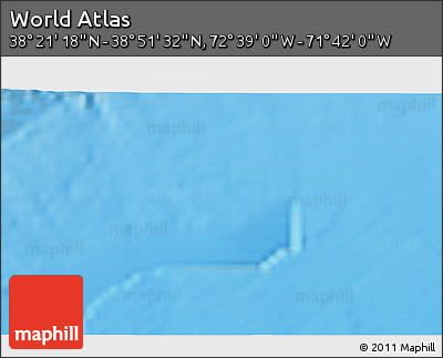 Shaded Relief 3D Map of the Area around 38° 36' 25" N, 72° 10' 30" W