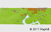 Physical Panoramic Map of Aquia Harbour