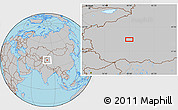 Gray Location Map of the area around 38° 36' 25" N, 79° 58' 29" E