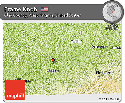 Physical Panoramic Map of Frame Knob