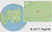 Savanna Style Location Map of the area around 38° 36' 25" N, 82° 31' 30" E