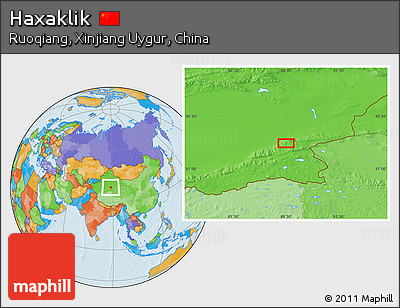Political Location Map of Haxaklik