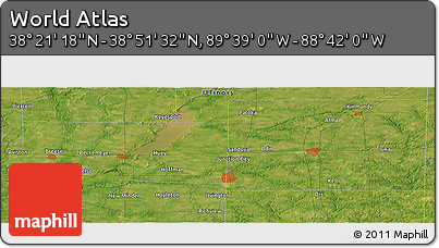 Satellite Panoramic Map of the Area around 38° 36' 25" N, 89° 10' 30" W