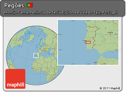 Savanna Style Location Map of Pegões