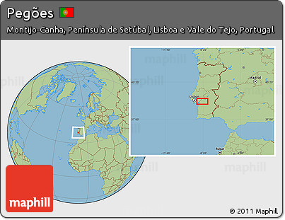 Savanna Style Location Map of Pegões