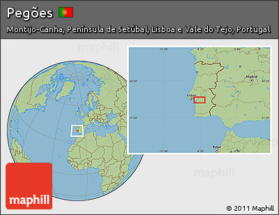 Savanna Style Location Map of Pegões