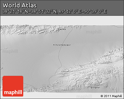 Physical 3D Map of the Area around 38° 36' 25" N, 90° 10' 30" E