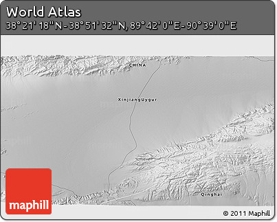 Physical 3D Map of the Area around 38° 36' 25" N, 90° 10' 30" E