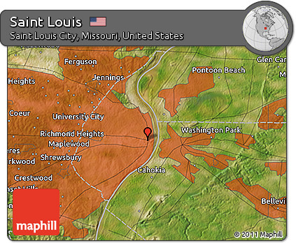 St Louis Satellite Map Free Satellite 3D Map Of Saint Louis